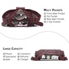 image:imageAngel Kiss Retro Hobo Shoulder Bag Soft Vegan Leather MultiPocket PurseWine