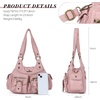 image:imageAngel Kiss Hobo Bags for Women Shoulder Bag Shoulder Purses and Handbags Vegan Leather Hobo Handbags Crossbody Bags6pink