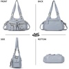 image:imageAngel Kiss Hobo Bags for Women Shoulder Bag Shoulder Purses and Handbags Vegan Leather Hobo Handbags Crossbody BagsGrey