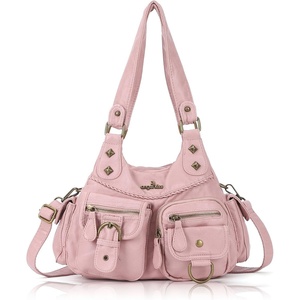 image:imageAngel Kiss Hobo Bags for Women Shoulder Bag Shoulder Purses and Handbags Vegan Leather Hobo Handbags Crossbody Bags6pink