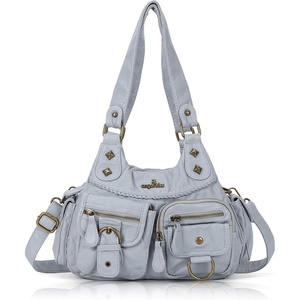 image:imageAngel Kiss Hobo Bags for Women Shoulder Bag Shoulder Purses and Handbags Vegan Leather Hobo Handbags Crossbody BagsGrey