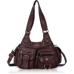 image:imageAngel Kiss Hobo Bags for Women Shoulder Bag Shoulder Purses and Handbags Vegan Leather Hobo Handbags Crossbody BagsWine